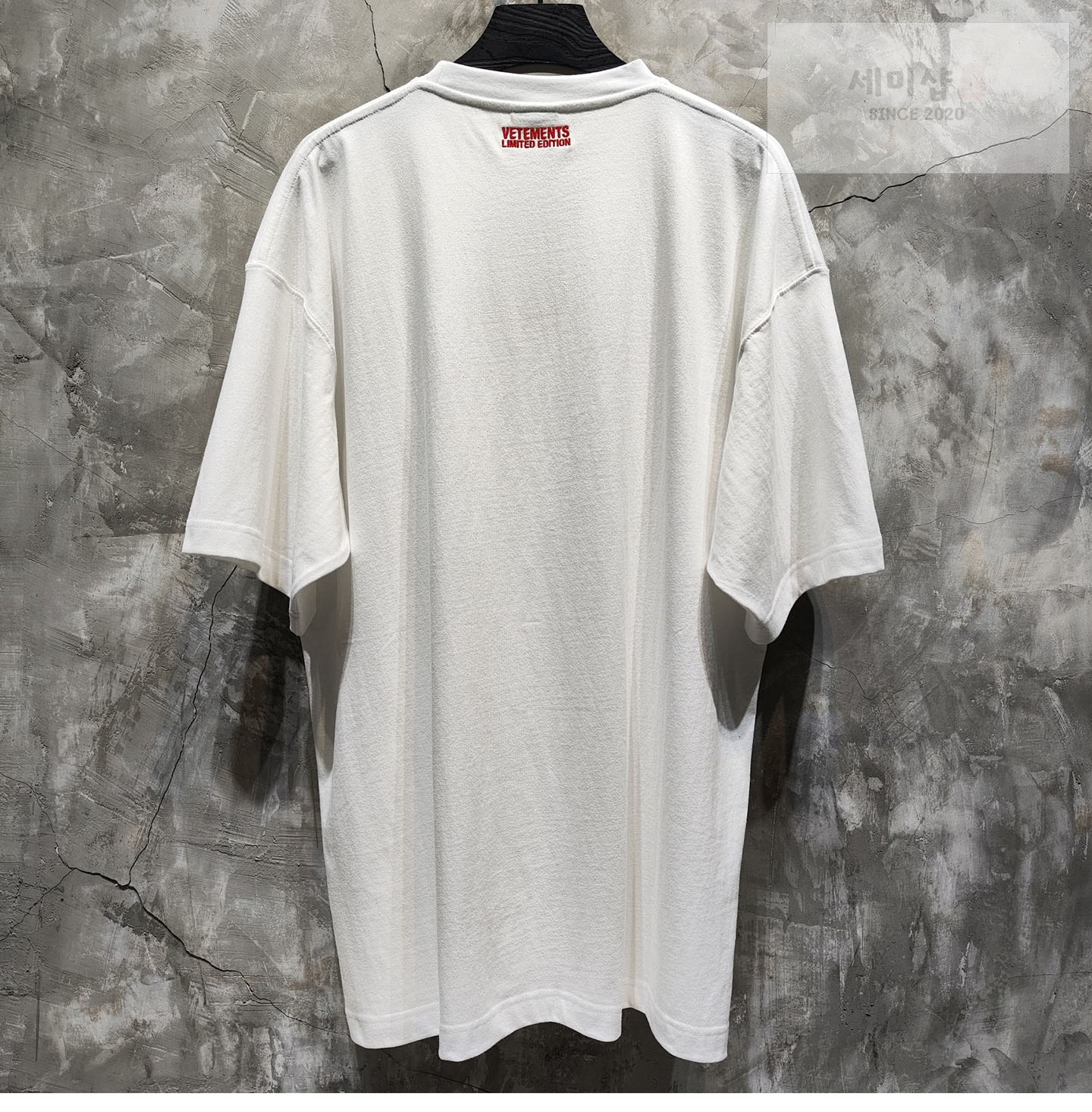 Vetements 베트멍 Y2K 반팔 티셔츠 화이트 의류 6번 이미지