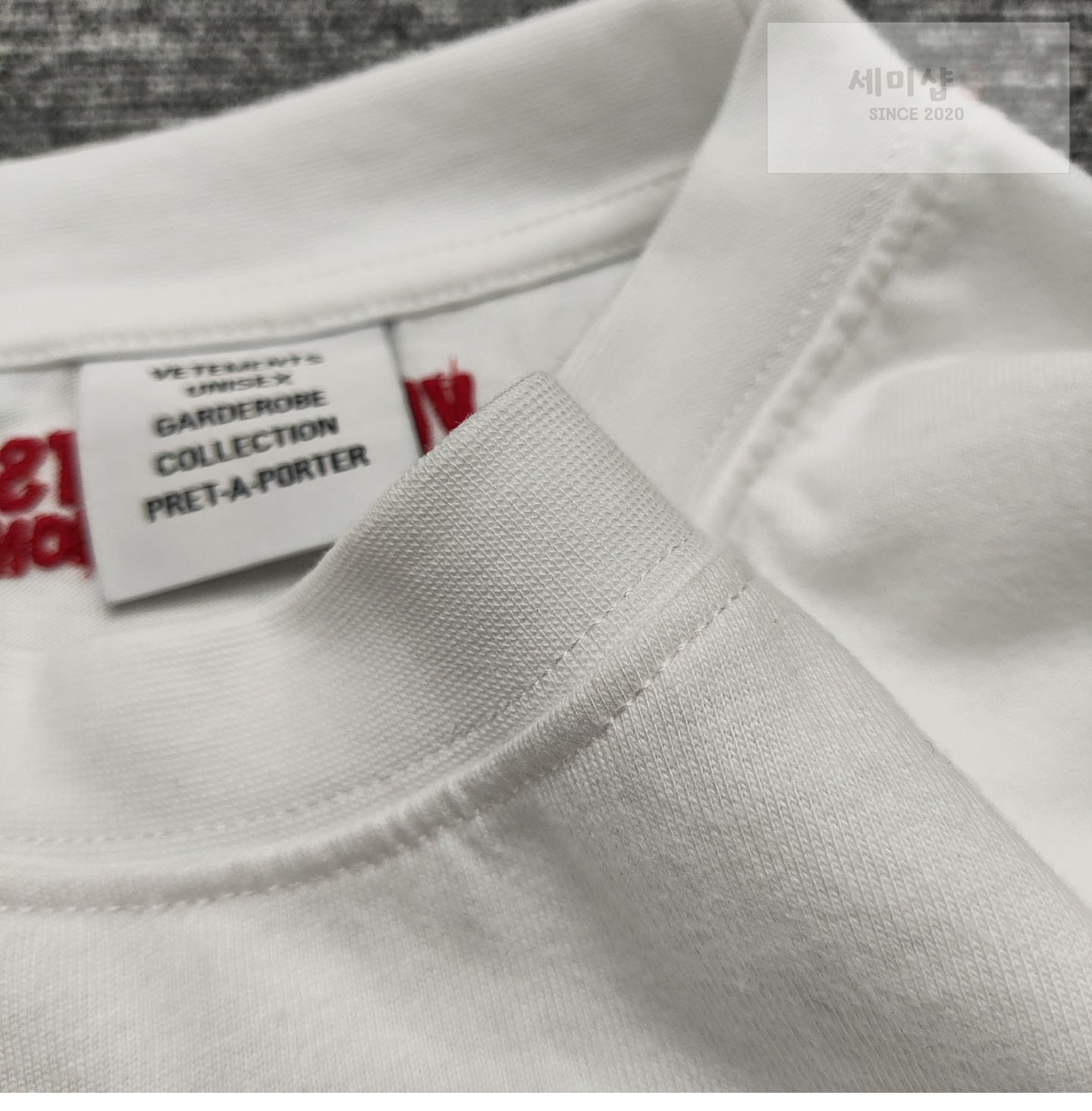 Vetements 베트멍 Y2K 반팔 티셔츠 화이트 의류 8번 이미지