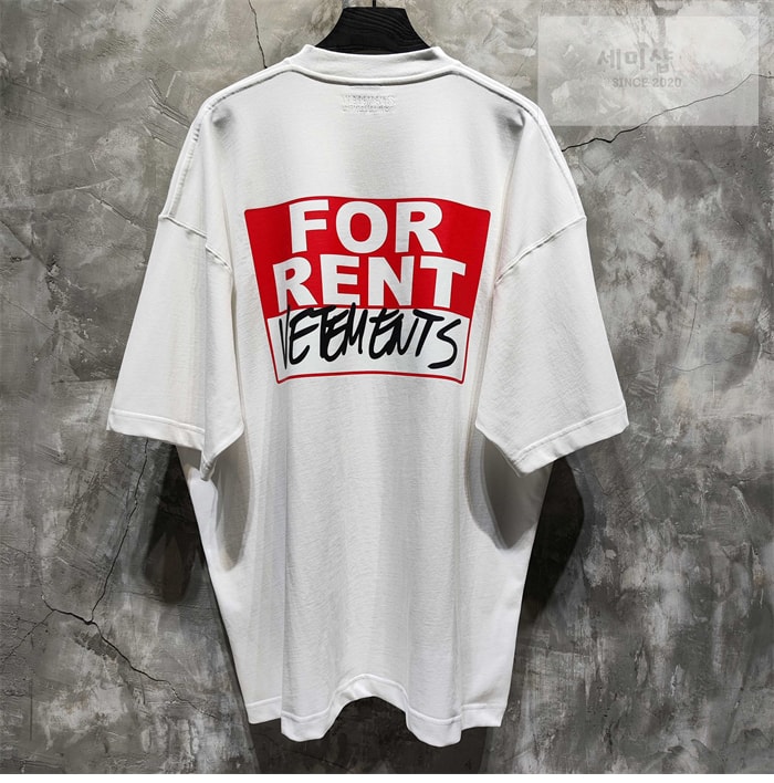 Vetements 베트멍 for Rent 오버사이즈 반팔 티셔츠 의류 3번 이미지