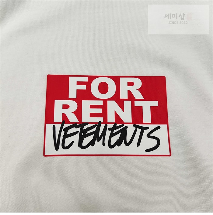 Vetements 베트멍 for Rent 오버사이즈 반팔 티셔츠 의류 6번 이미지