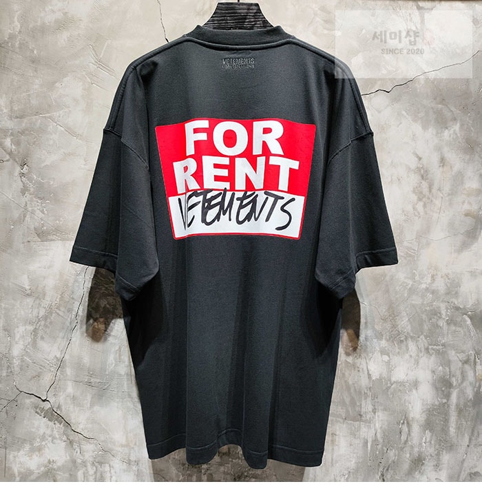 Vetements 베트멍 for Rent 오버사이즈 반팔 티셔츠 의류 4번 이미지