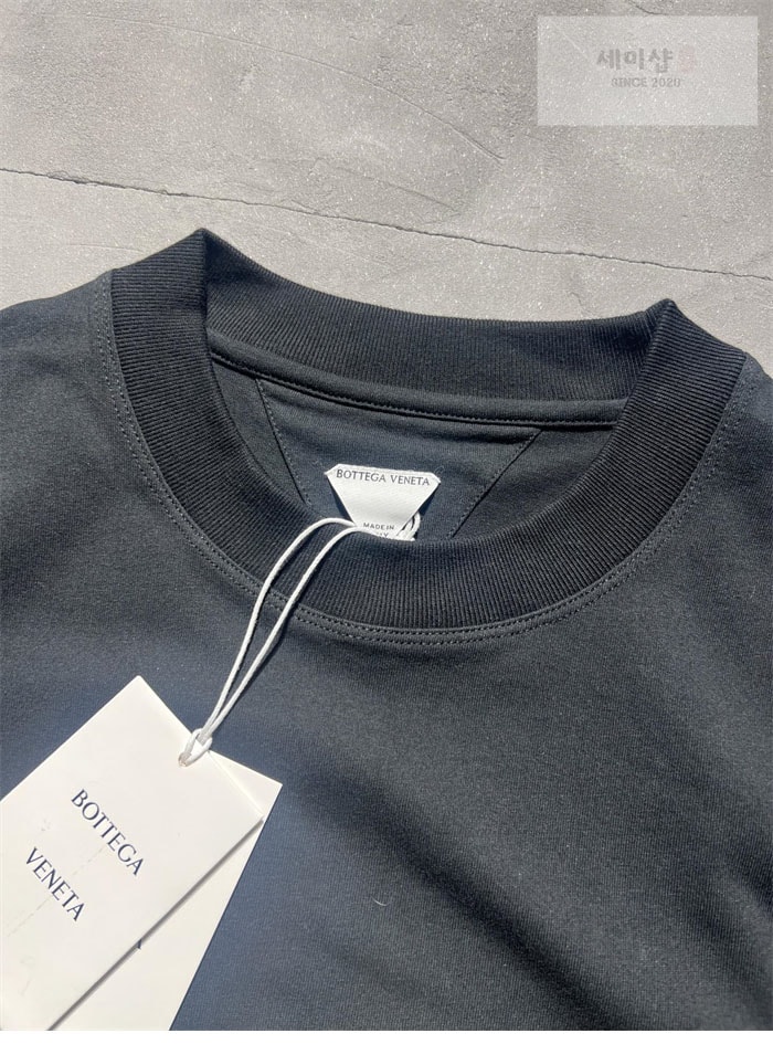 Bottega Veneta 보테가베네타 깅엄 포켓 소프트 코튼 반팔 티셔츠 의류 9번 이미지