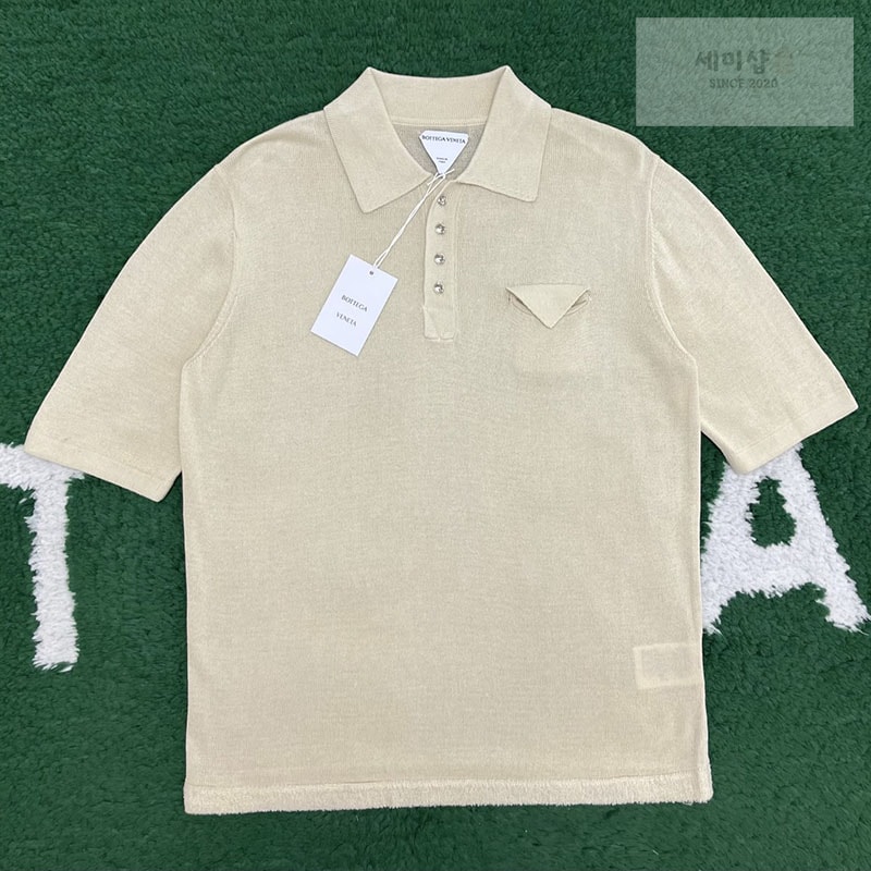 Bottega Veneta 보테가베네타 스트링슬림 라이트 린넨 폴로 셔츠 의류 1번 이미지