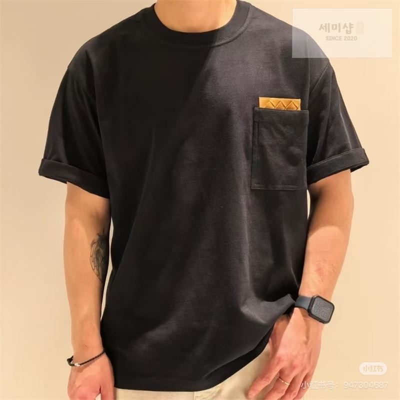 Bottega Veneta 보테가베네타 인트레치아토 피마 코튼 저지 티셔츠 의류 19번 이미지