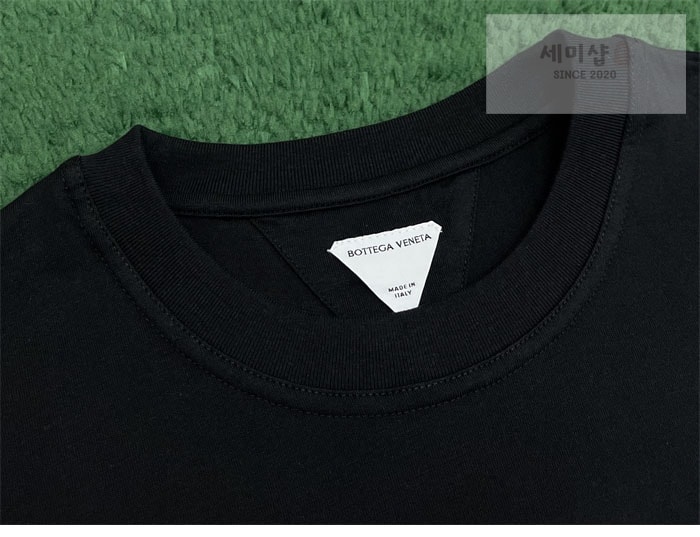 Bottega Veneta 보테가베네타 인트레치아토 피마 코튼 저지 티셔츠 블랙 의류 8번 이미지