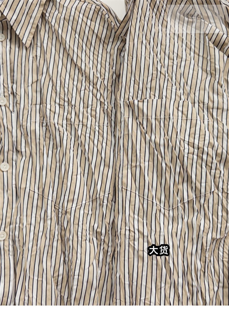 Bottega Veneta 보테가베네타 크러쉬드 테크 포플린 셔츠 베이지 의류 19번 이미지