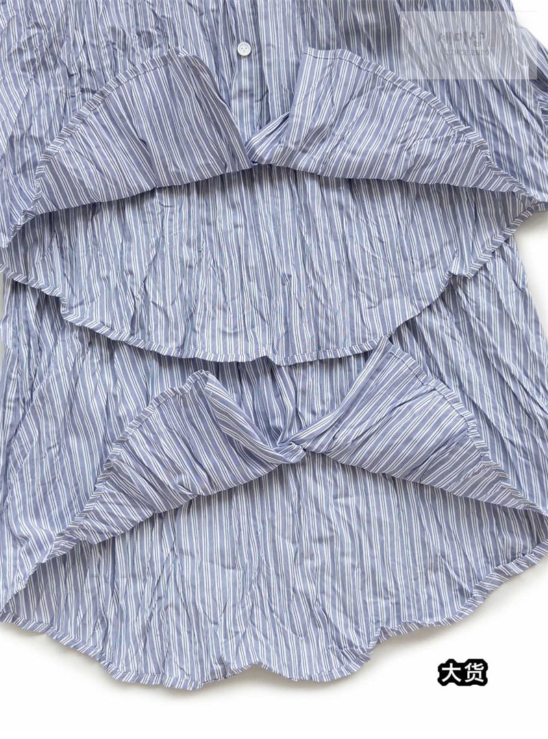 Bottega Veneta 보테가베네타 크러쉬드 테크 포플린 셔츠 블루 레플리카 14번 이미지 - 의류 | 세미샵 레플리카 사이트