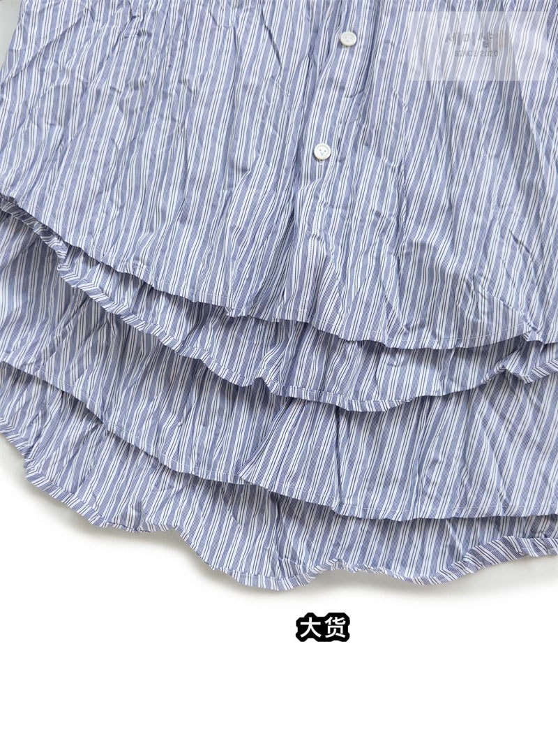 Bottega Veneta 보테가베네타 크러쉬드 테크 포플린 셔츠 블루 레플리카 15번 이미지 - 의류 | 세미샵 레플리카 사이트