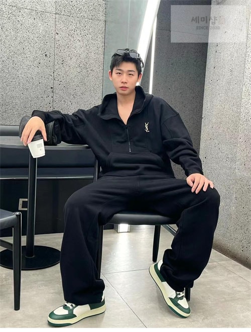 Saint Laurent 생로랑 로고 반집업 후디 의류 10번 이미지
