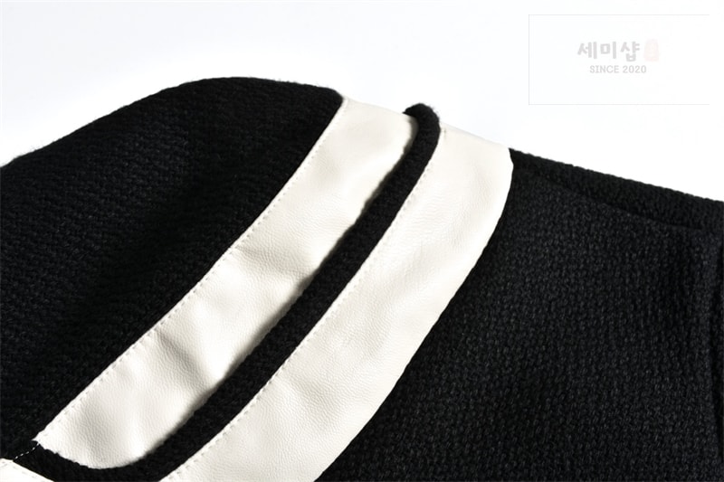 Saint Laurent 생로랑 바시티 테디 봄버 자켓 블랙 의류 8번 이미지