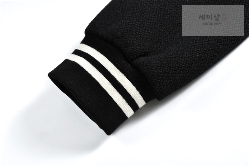 Saint Laurent 생로랑 바시티 테디 봄버 자켓 블랙 의류 10번 이미지