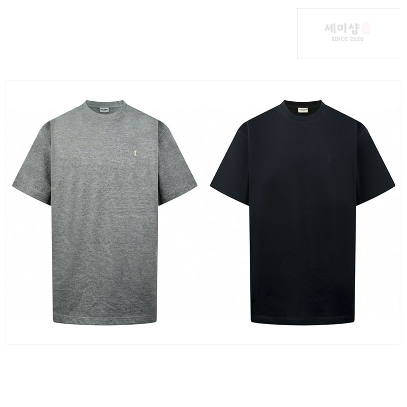 Saint Laurent 생로랑 카산드라 피케 반팔 티셔츠 블랙 의류 1번 이미지