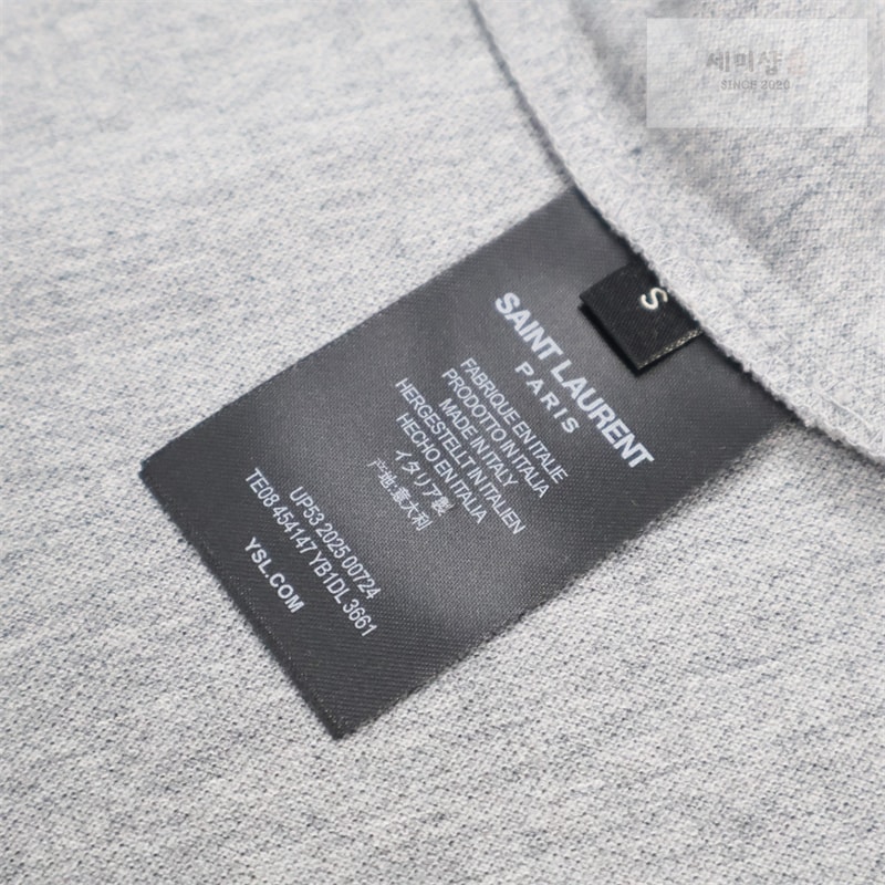 Saint Laurent 생로랑 카산드라 피케 반팔 티셔츠 블랙 의류 17번 이미지