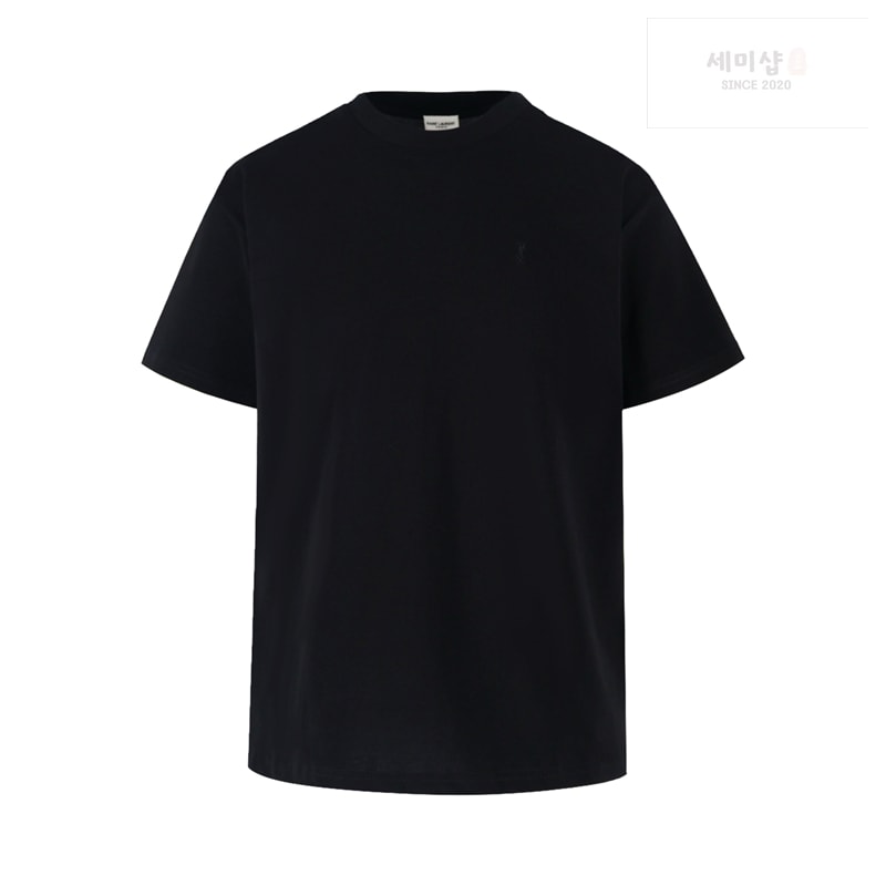 Saint Laurent 생로랑 카산드라 피케 반팔 티셔츠 블랙 의류 10번 이미지