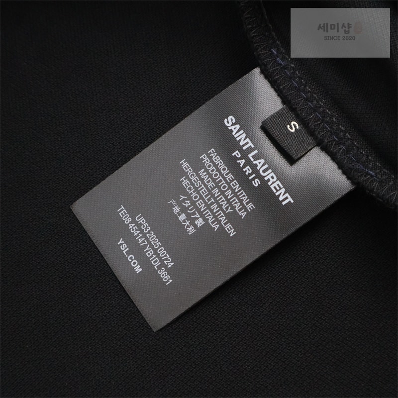 Saint Laurent 생로랑 카산드라 피케 반팔 티셔츠 블랙 의류 16번 이미지