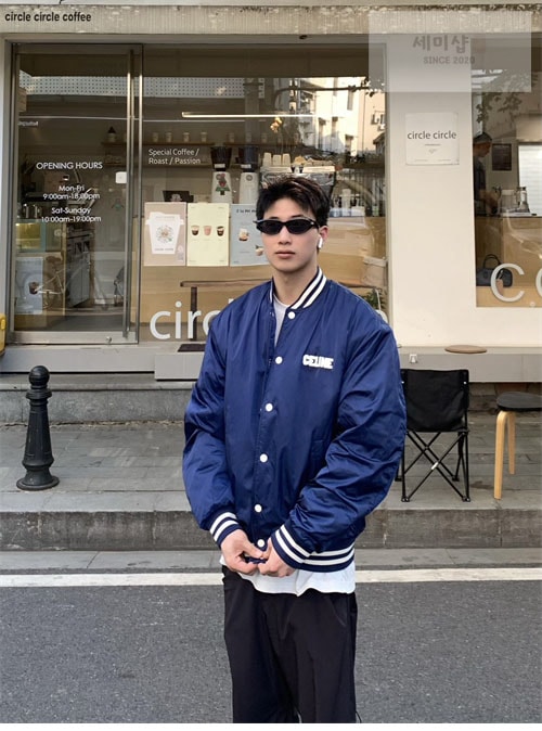 C E L I N E 셀린느 로고 패치 봄버 테디 블루종 자켓 의류 4번 이미지