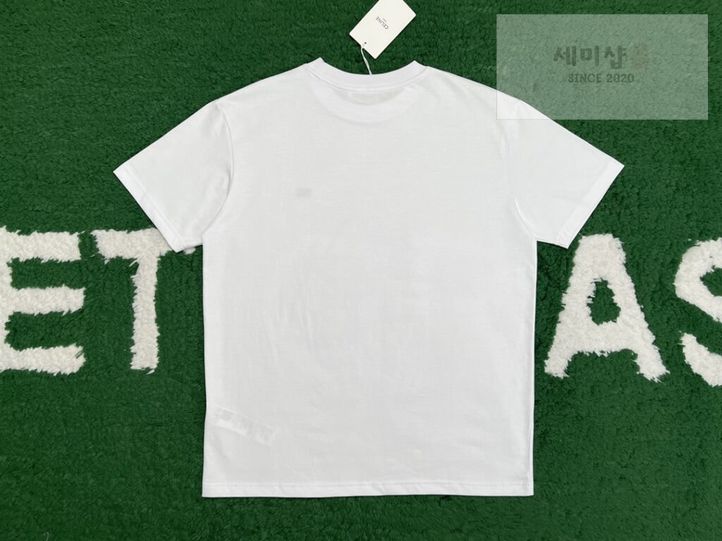 C E L I N E 셀린느 트리오페 스몰 로고 루즈핏 반팔 티셔츠 “2COLOR” WHITE 의류 3번 이미지