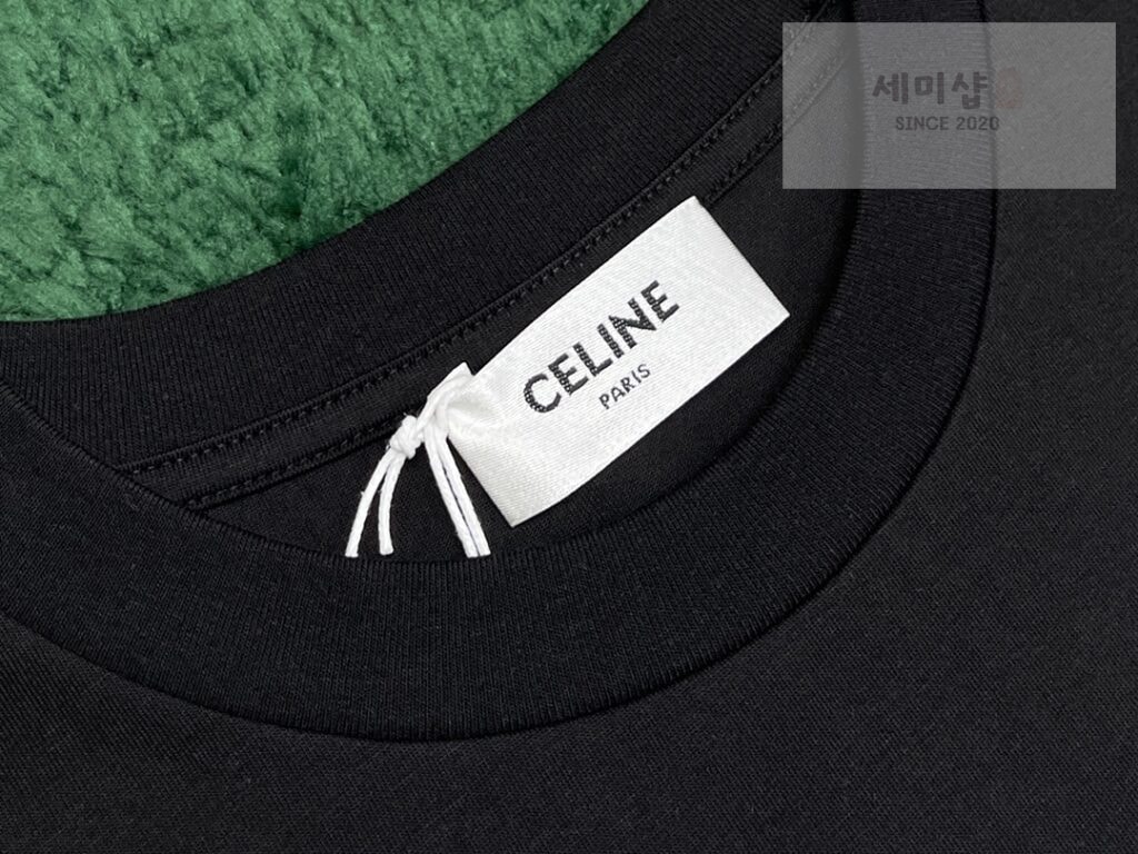 C E L I N E 셀린느 트리오페 스몰 로고 루즈핏 반팔 티셔츠 “2COLOR” WHITE 의류 10번 이미지