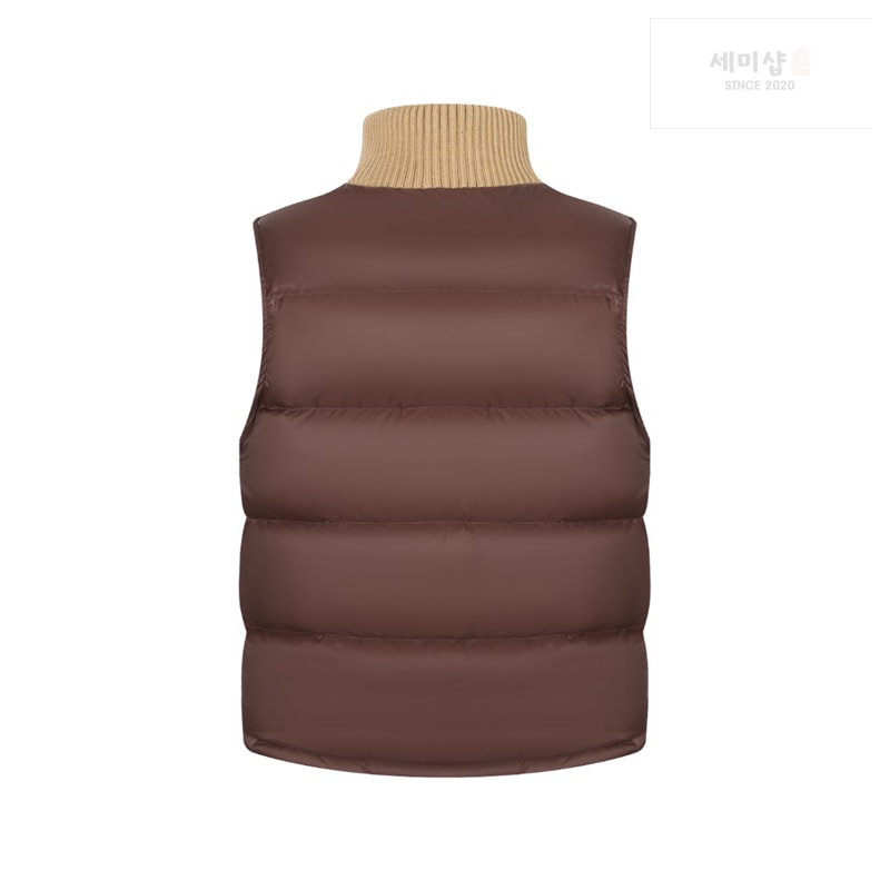 C E L I N E 셀린느 트리옹프 로고 슬리브리스 다운 질렛 패딩 조끼 베이지 의류 27번 이미지
