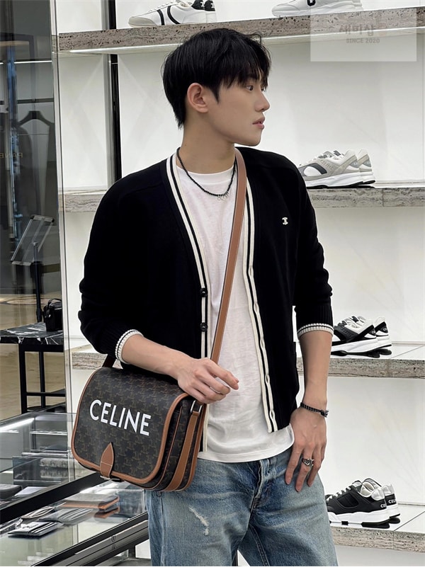 C E L I N E 셀린느 트리옹프 V넥 울 가디건 의류 3번 이미지