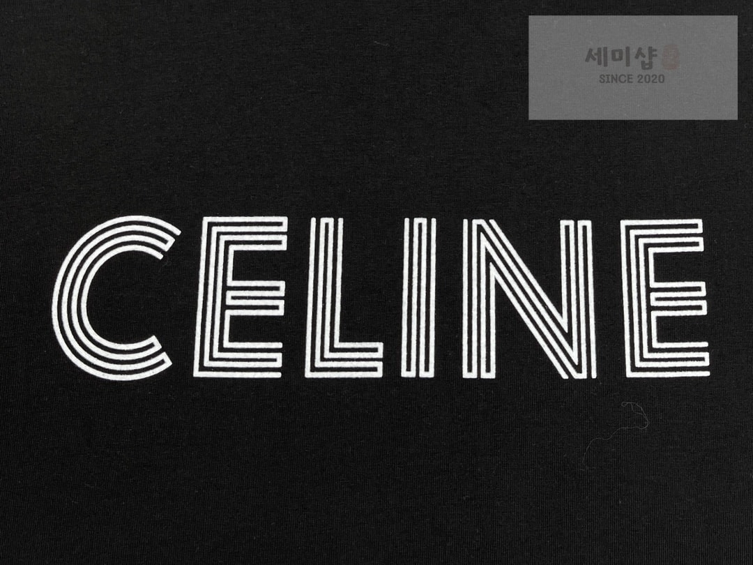 C E L I N E 셀린느 23FW 로고 프린팅 반팔 티셔츠 “2COLOR” BLACK 의류 10번 이미지