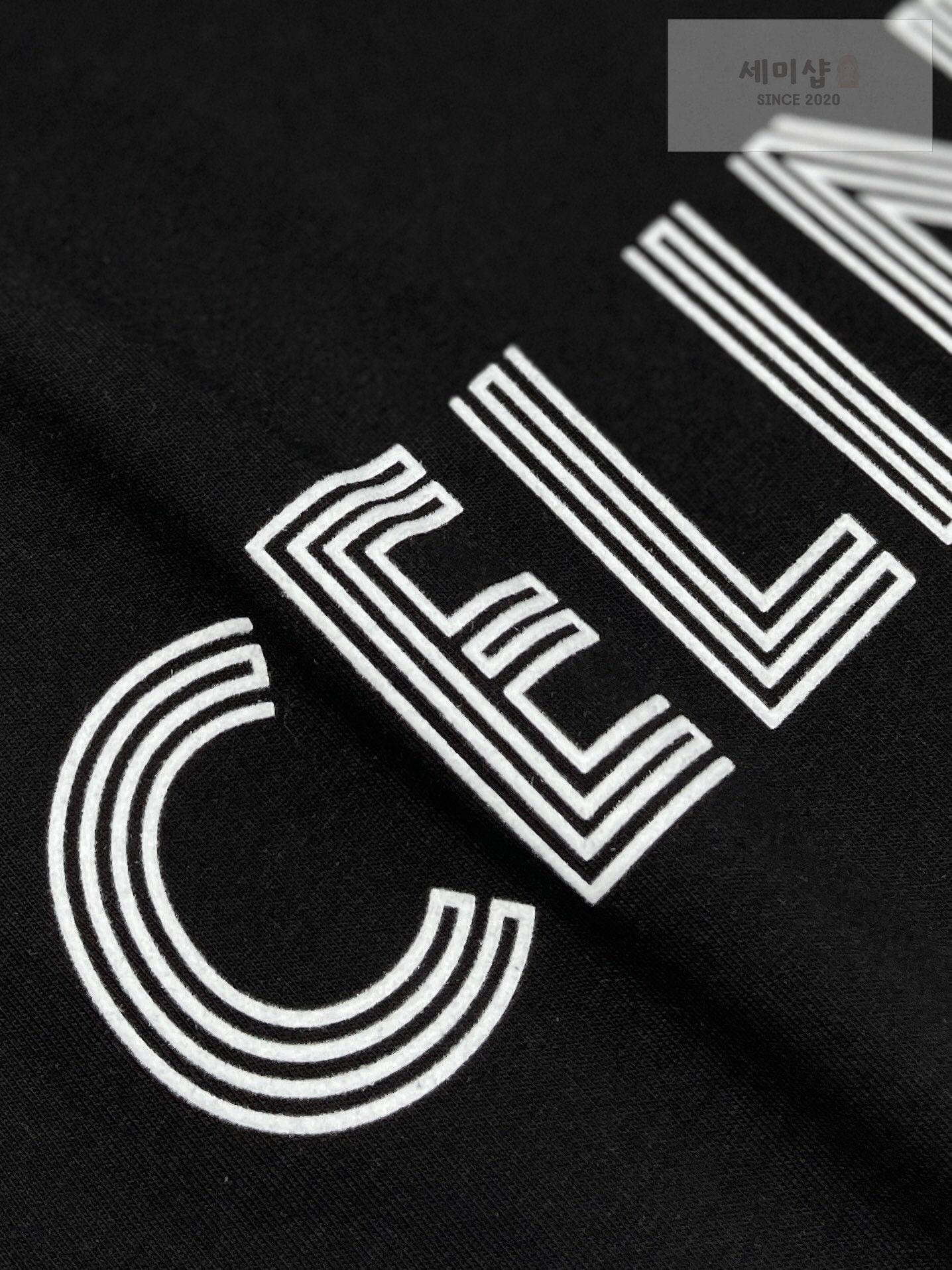 C E L I N E 셀린느 23FW 로고 프린팅 반팔 티셔츠 “2COLOR” BLACK 의류 11번 이미지