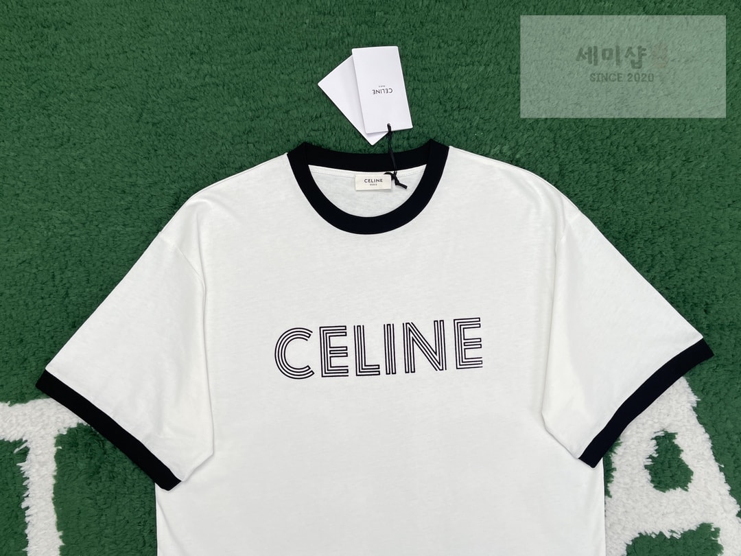 C E L I N E 셀린느 23FW 로고 프린팅 반팔 티셔츠 “2COLOR” BLACK 의류 14번 이미지
