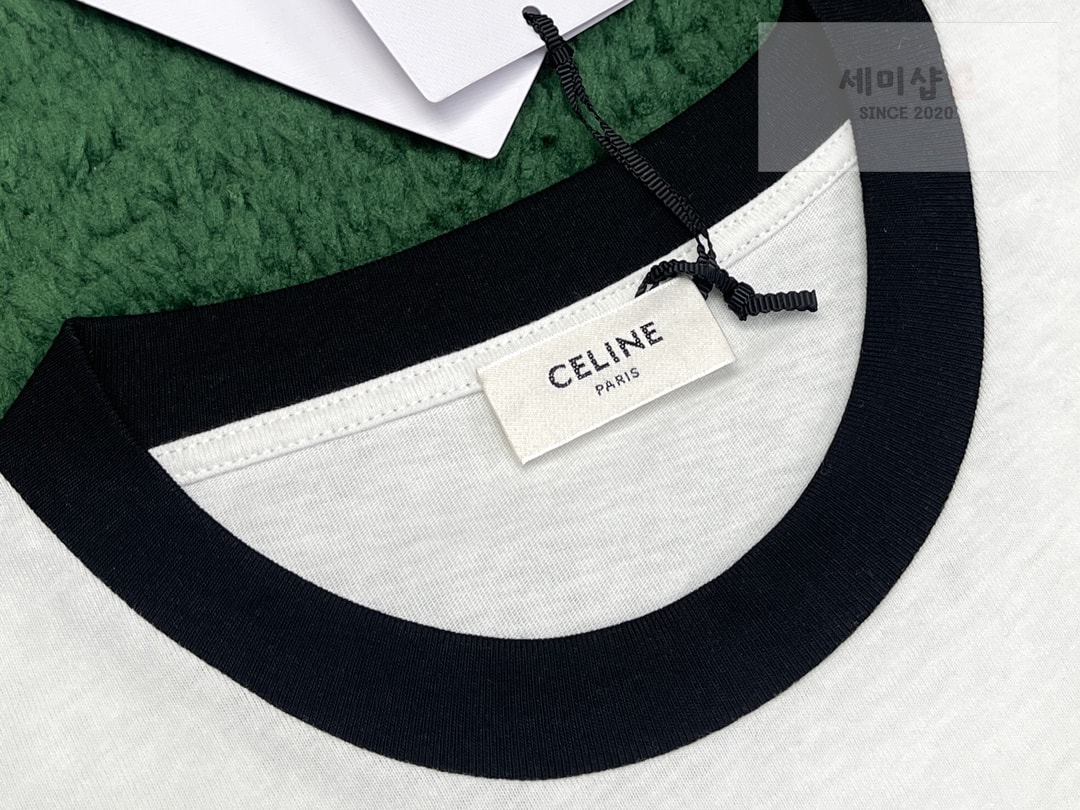 C E L I N E 셀린느 23FW 로고 프린팅 반팔 티셔츠 “2COLOR” BLACK 의류 16번 이미지