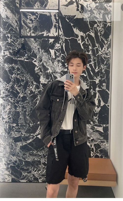 C E L I N E 셀린느 24FW 차콜 워시 로그 데님 후드 자켓 의류 5번 이미지