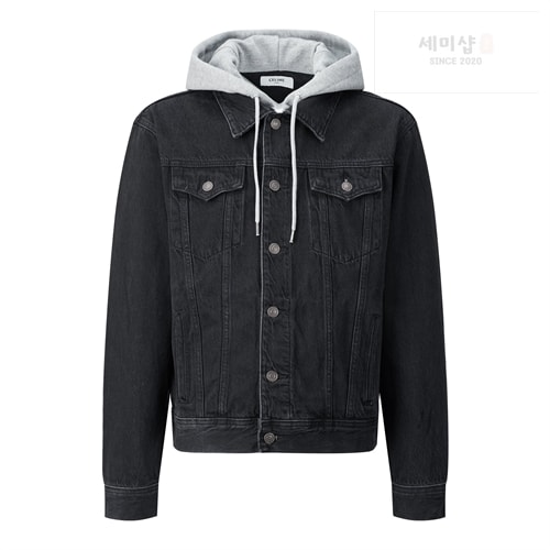 C E L I N E 셀린느 24FW 차콜 워시 로그 데님 후드 자켓 의류 6번 이미지