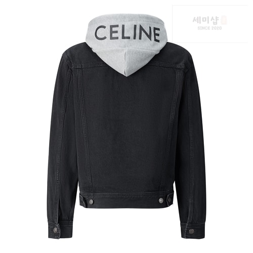 C E L I N E 셀린느 24FW 차콜 워시 로그 데님 후드 자켓 의류 7번 이미지
