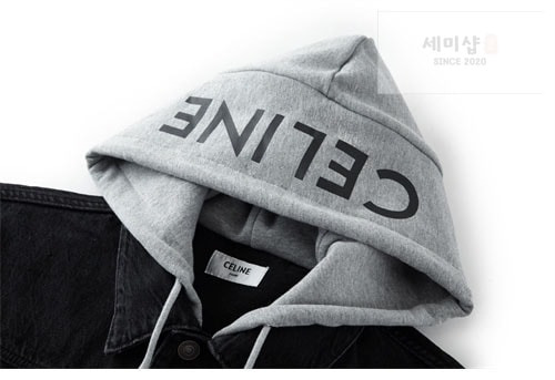 C E L I N E 셀린느 24FW 차콜 워시 로그 데님 후드 자켓 의류 11번 이미지
