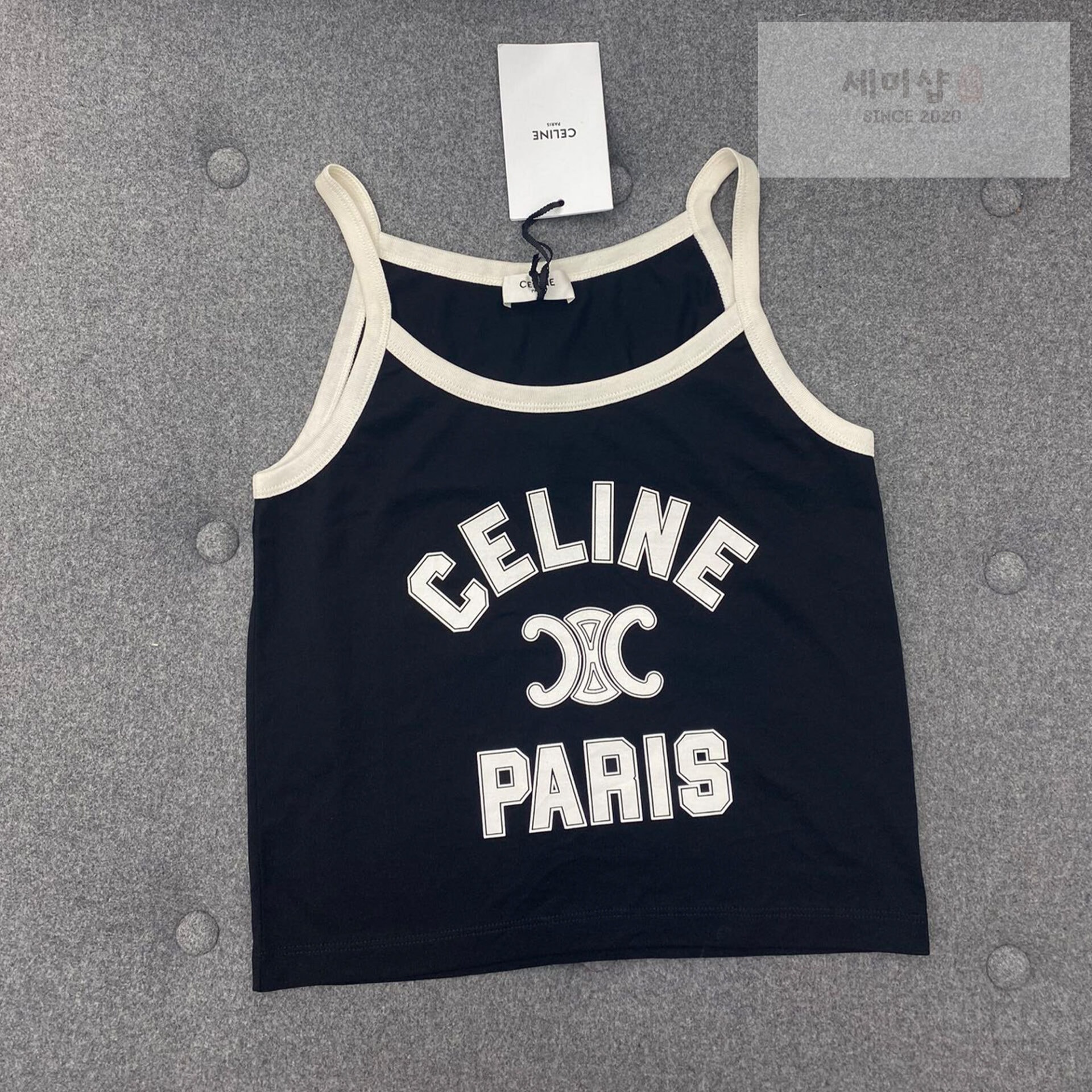 C E L I N E 셀린느 24SS PARIS 크롭 탱크 탑 의류 1번 이미지