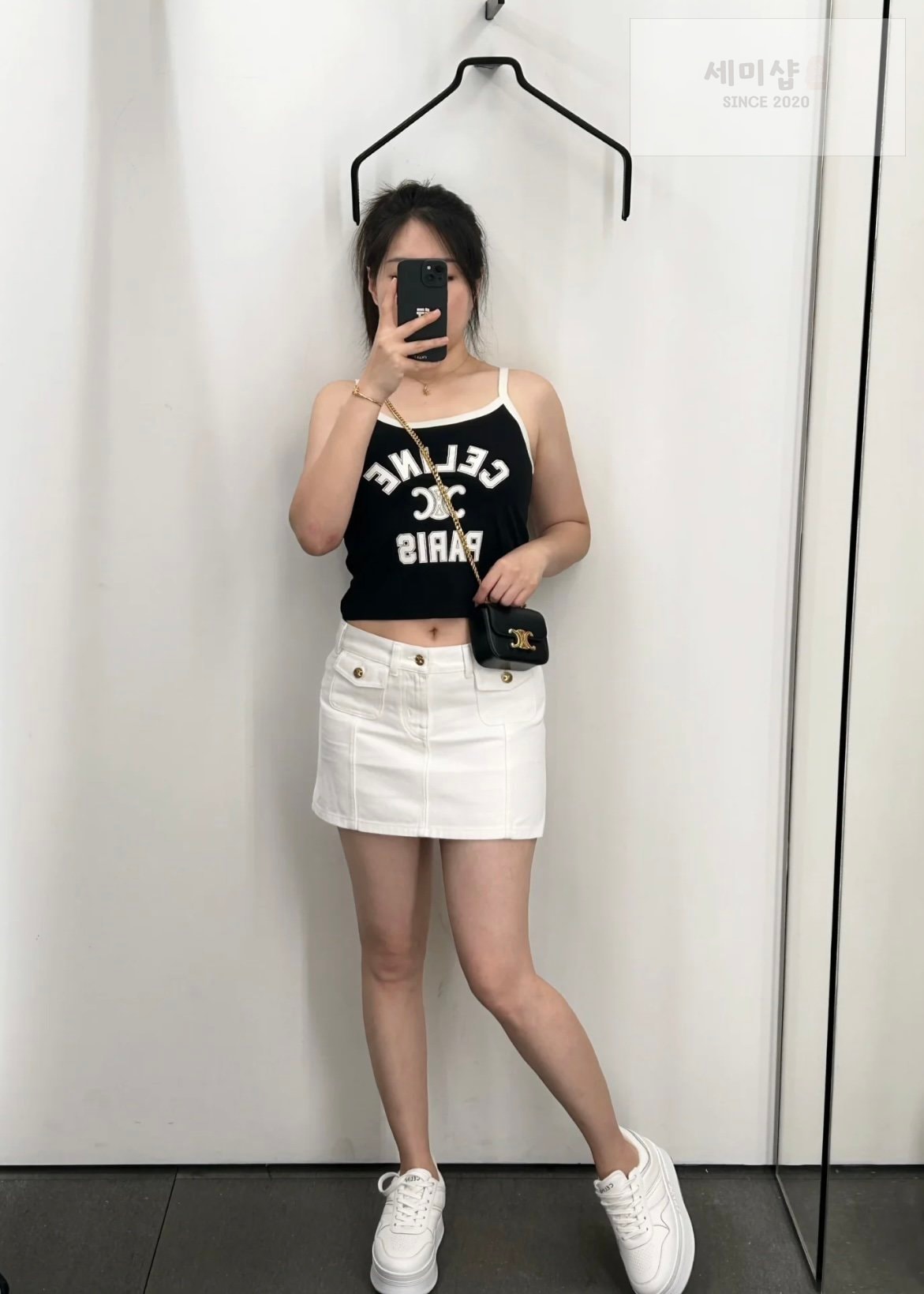 C E L I N E 셀린느 24SS PARIS 크롭 탱크 탑 의류 2번 이미지