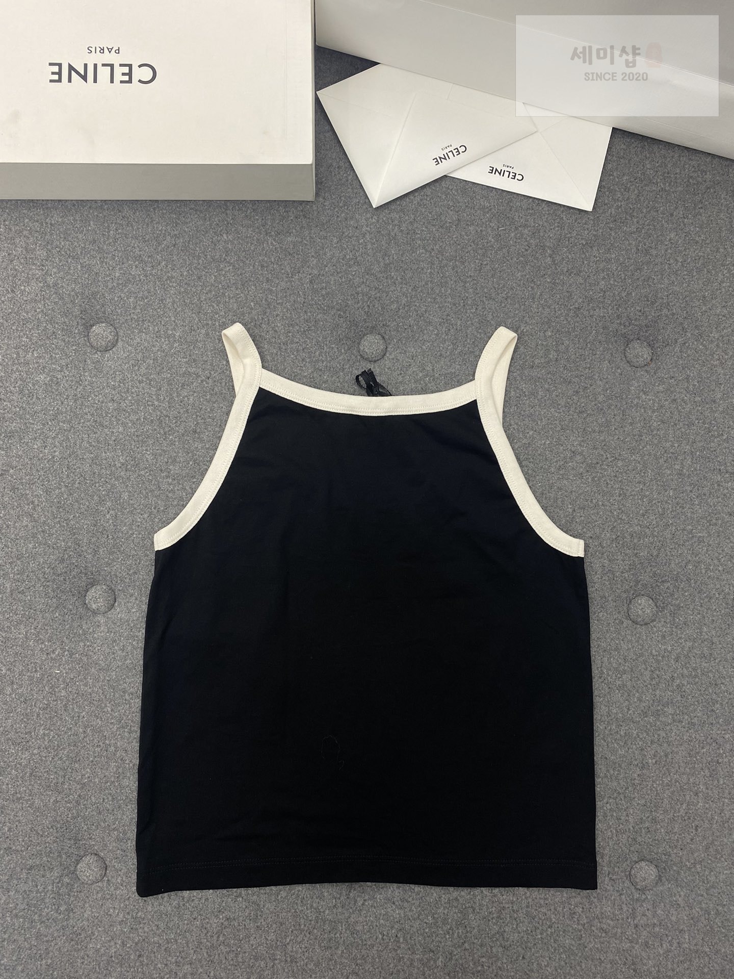 C E L I N E 셀린느 24SS PARIS 크롭 탱크 탑 의류 10번 이미지