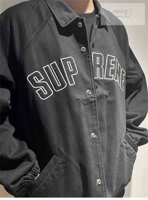 Supreme 슈프림 24SS 아크 데님 코치 자켓 블랙 의류 2번 이미지