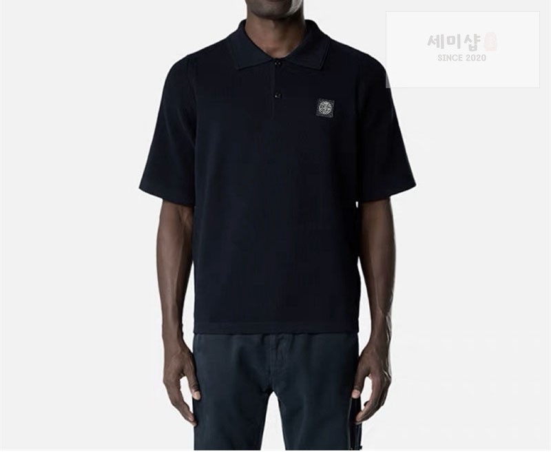 Stone Island 스톤아일랜드 오가닉 코튼 피케 폴로 셔츠 블랙 의류 14번 이미지