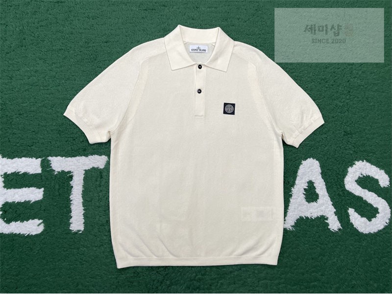 Stone Island 스톤아일랜드 오가닉 코튼 피케 폴로 셔츠 블랙 의류 15번 이미지