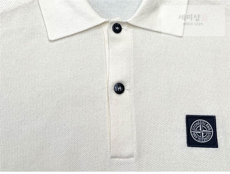 Stone Island 스톤아일랜드 오가닉 코튼 피케 폴로 셔츠 블랙 의류 19번 이미지