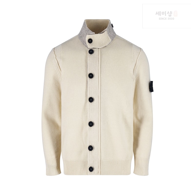 Stone Island 스톤아일랜드 와펜 하이넥 버튼 니트 스웨터 의류 4번 이미지