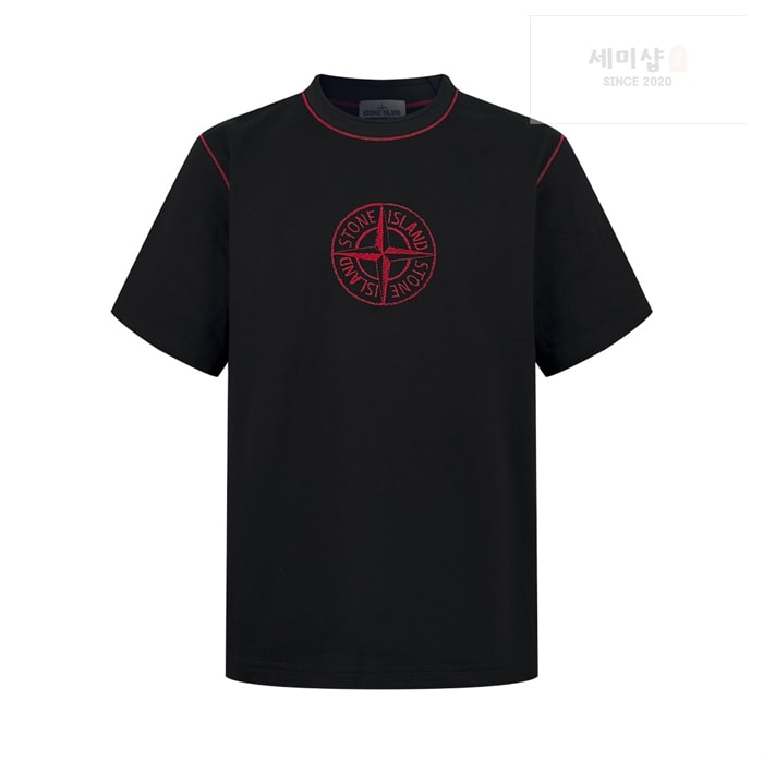 Stone Island 스톤아일랜드 콘트라스트 스티치 코마 코튼 티셔츠 의류 12번 이미지