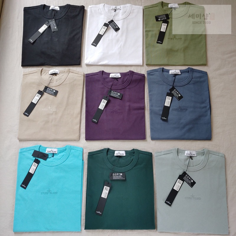 Stone Island 스톤아일랜드 23SS 20444 오버사이즈 핏 자수 티셔츠 White 의류 1번 이미지