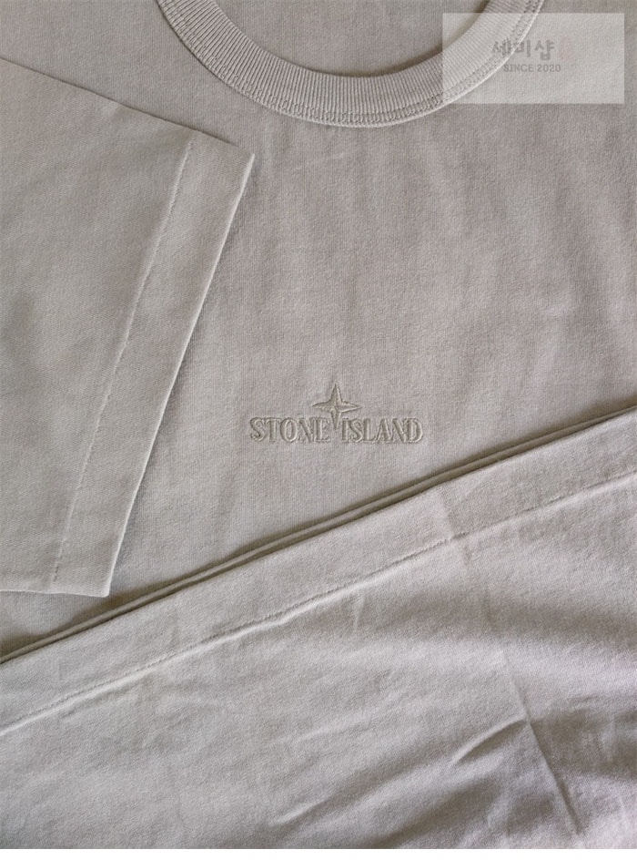 Stone Island 스톤아일랜드 23SS 20444 오버사이즈 핏 자수 티셔츠 White 의류 7번 이미지