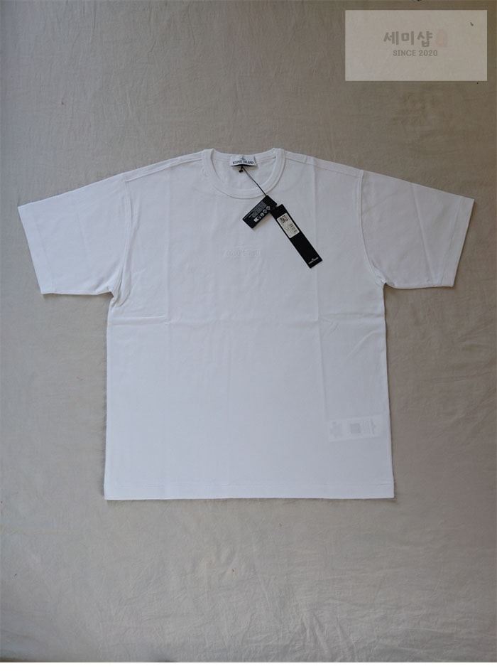 Stone Island 스톤아일랜드 23SS 20444 오버사이즈 핏 자수 티셔츠 White 의류 19번 이미지
