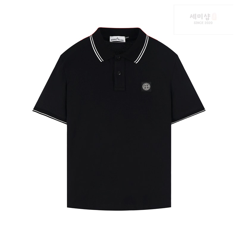 Stone Island 스톤 아일랜드 로고 블렌드 폴로 셔츠 22002SC 레플리카 1번 이미지 - 의류 | 세미샵 레플리카 사이트