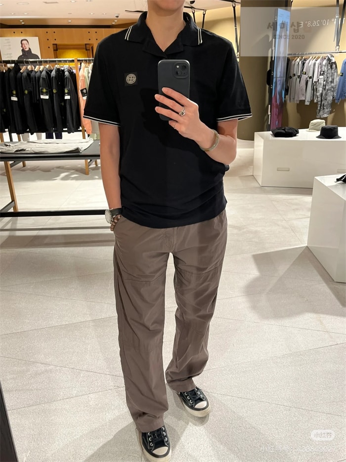 Stone Island 스톤 아일랜드 로고 블렌드 폴로 셔츠 22002SC 레플리카 2번 이미지 - 의류 | 세미샵 레플리카 사이트