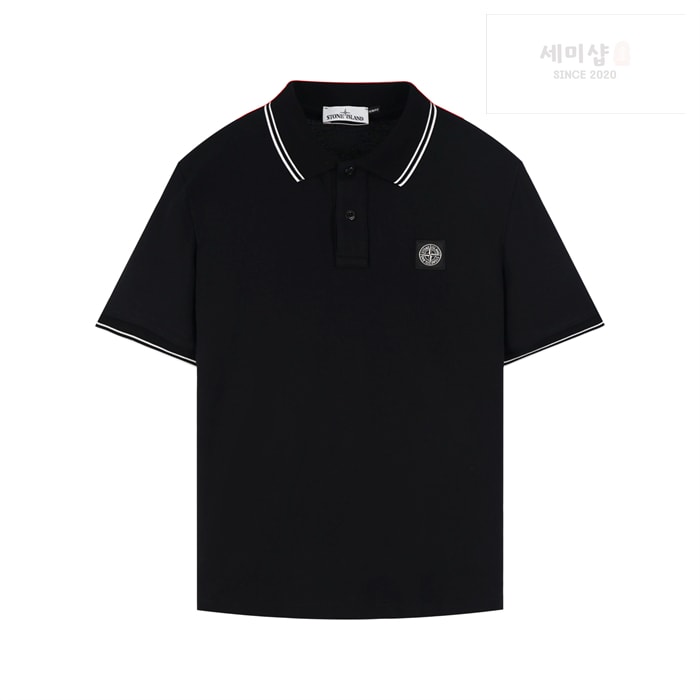 Stone Island 스톤 아일랜드 로고 블렌드 폴로 셔츠 22002SC 레플리카 4번 이미지 - 의류 | 세미샵 레플리카 사이트