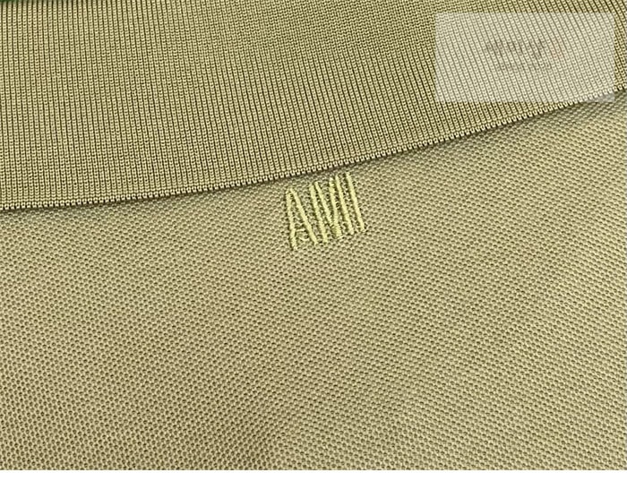 A M I 아미 드 꾀흐 화이트 하트 반소매 폴로 셔츠 브라운 의류 19번 이미지