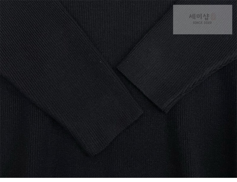 A M I 아미 하트로고 오픈카라 폴로 니트 블랙 의류 10번 이미지
