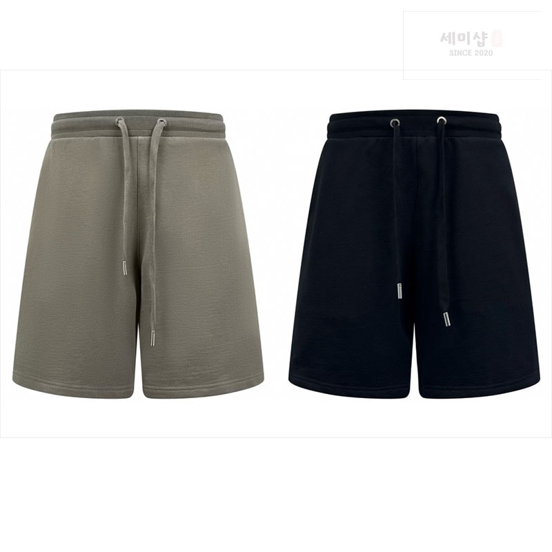 A M I 아미 하트 로고 자수 숏 팬츠 카키 의류 21번 이미지